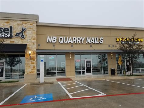 Quarry nails new braunfels - NB Quarry Nails is located in New Braunfels, Texas, and was founded in 2014. At this location, NB Quarry Nails employs approximately 2 people. This business is working in the following industry: Hairdressers. Annual sales for NB Quarry Nails are around USD 46,175.